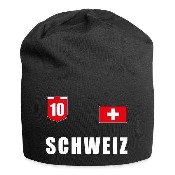 Suisse Soccer T-Shirt Jersey Fanshirt Ventilateurs - Bonnet en jersey - noir - Devant