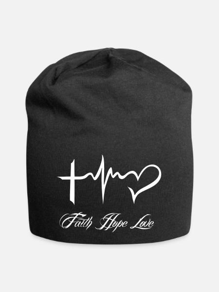 Faith Hope Love Faith Hope Love pour tout le monde! - Bonnet en jersey - noir