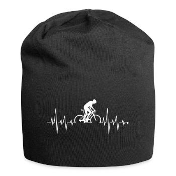 VTT cadeau montagne mountain biker - Bonnet en jersey - noir - Devant