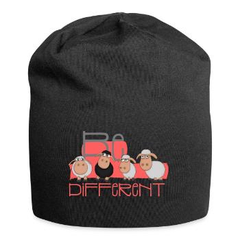 Be different: Schwarzes Schaf und weiße Schafe - Jersey-Beanie - Schwarz - Vorne
