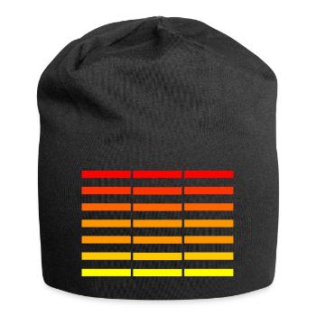 red-yellow bars - Jersey Beanie - black - Front