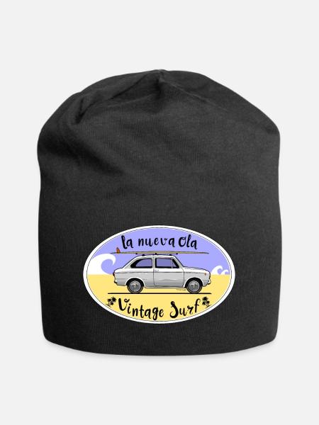 Vintage Surf - Jersey-Beanie - Schwarz