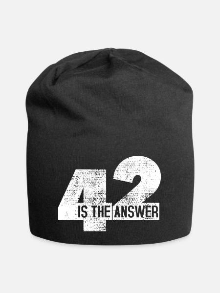 The Answer Is 42 - Jersey-Beanie - Schwarz