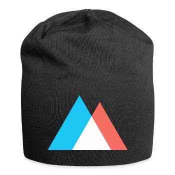 Montagnes Abstrait Pop Art Art - Bonnet en jersey - noir - Devant