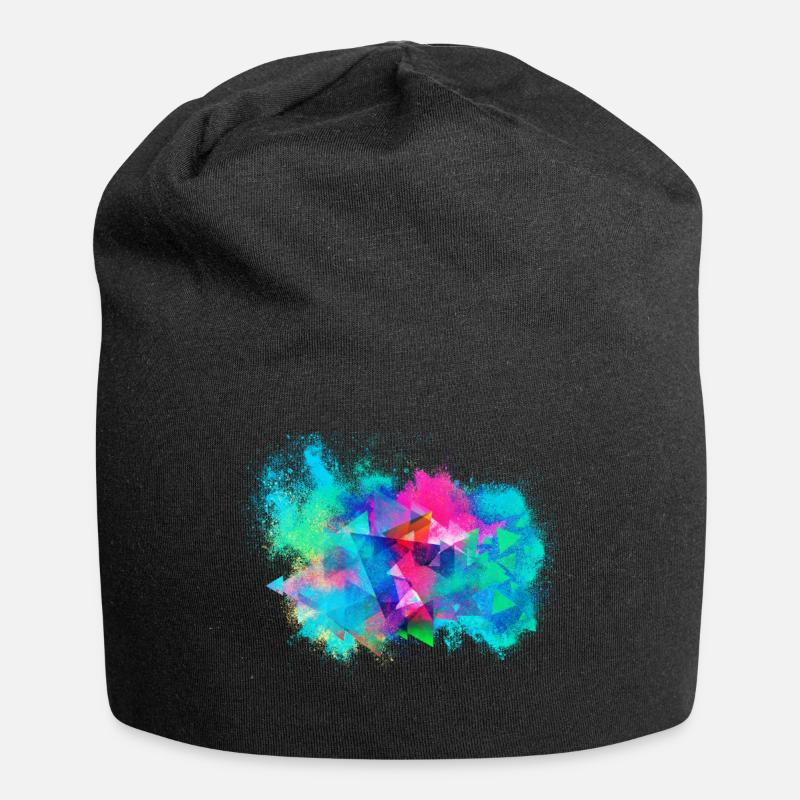 Abstract background colorful - Jersey Beanie - black
