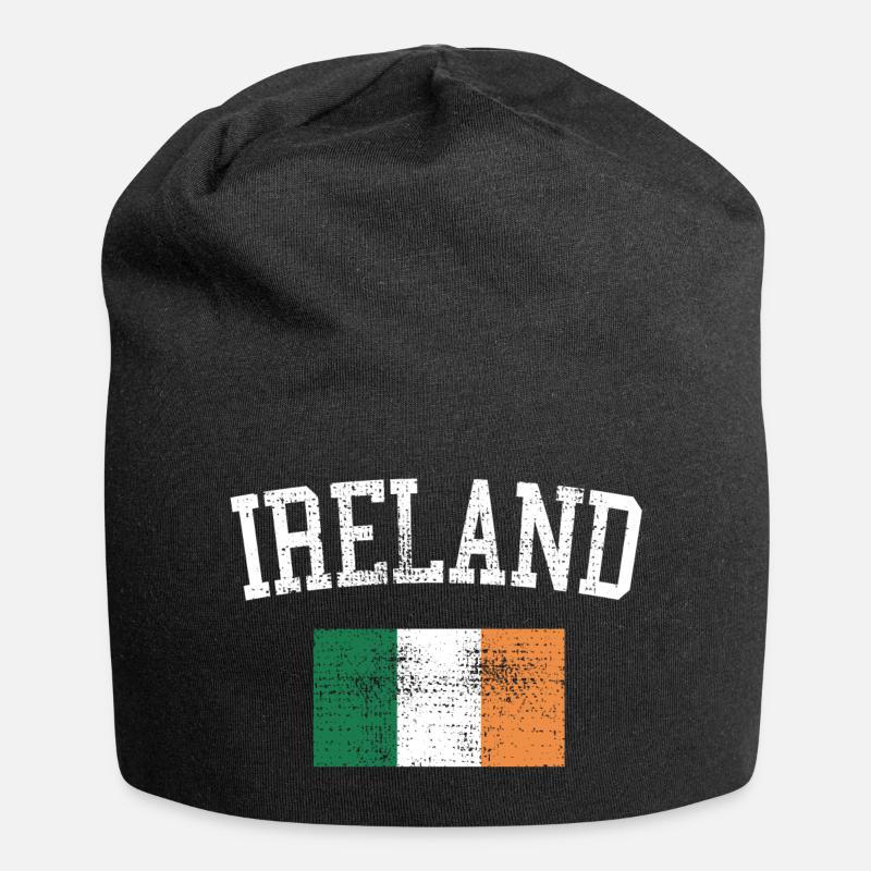 Drapeau irlandais - Bonnet en jersey - noir