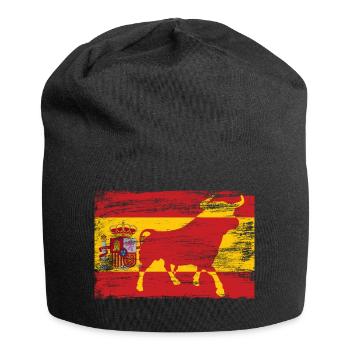 Spanien Stier Flagge - Jersey-Beanie - Schwarz - Vorne