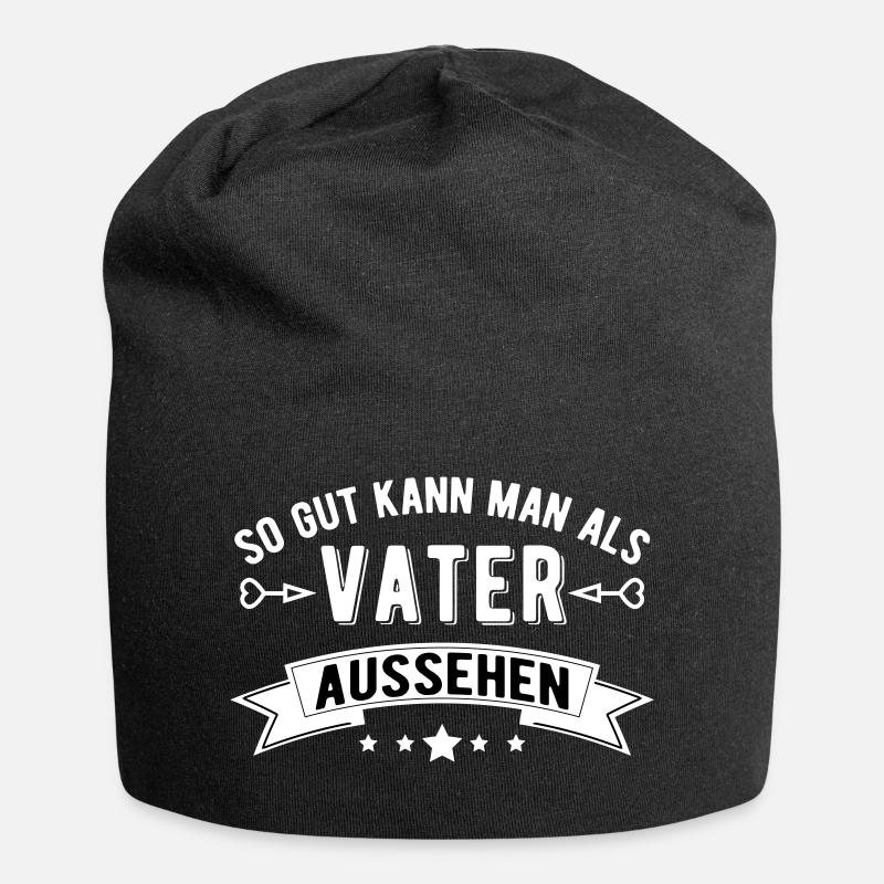 Geschenk Vater Geburtstag Geschenke - Jersey-Beanie - Schwarz