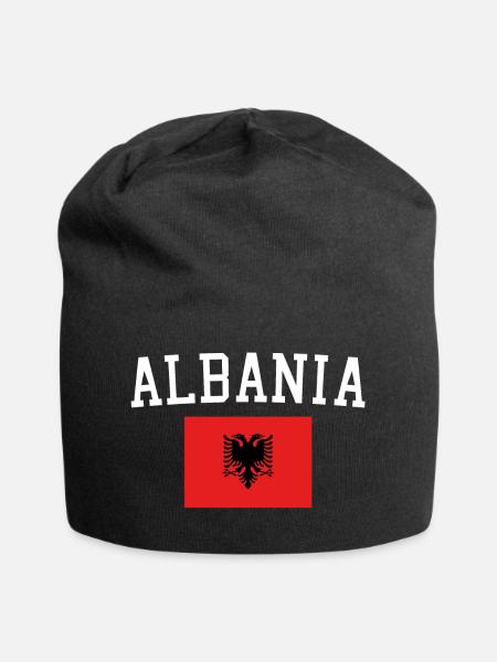 Albanian flag - Jersey Beanie - black