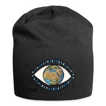 NOW ... watch the world! - Jersey Beanie - black - Front