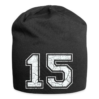 15 dans blanc in Used Look - Bonnet en jersey - noir - Devant