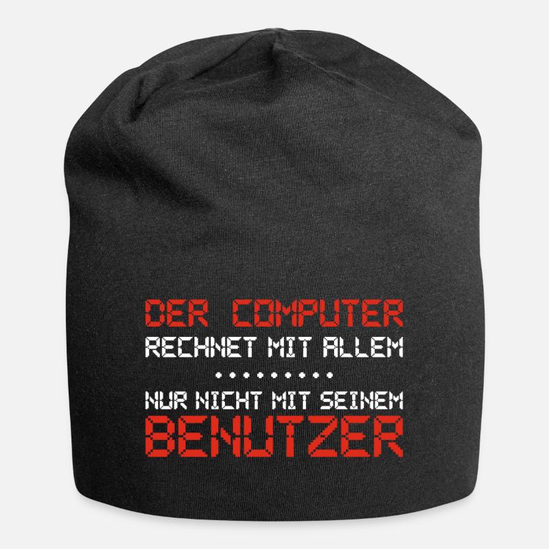 The computer expects everything - Jersey Beanie - black