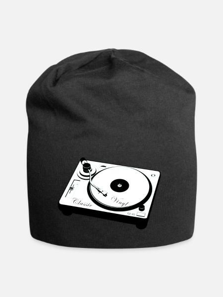 Schallplattenspieler Turntable - Jersey-Beanie - Schwarz