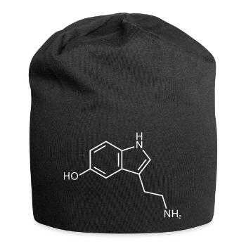 Serotonin Structure Chemistry Happiness - Jersey Beanie - black - Front