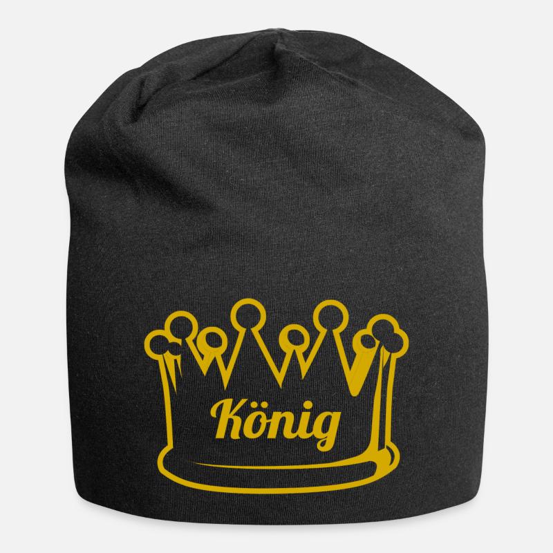 king - Jersey Beanie - black