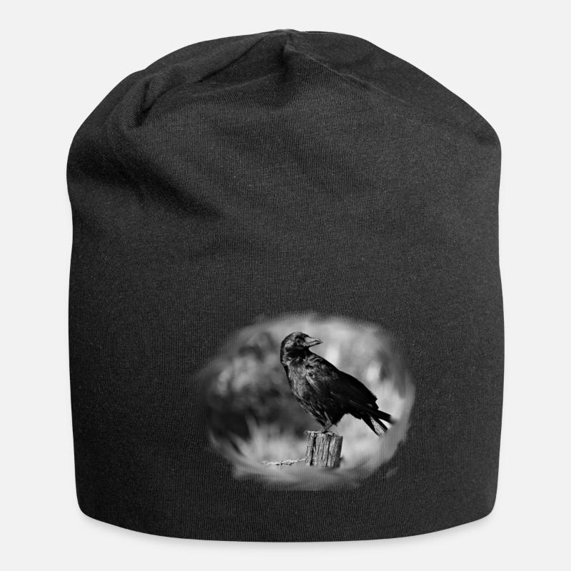Crow - Jersey Beanie - black