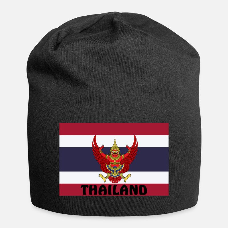 thaïlande drapeau - Bonnet en jersey - noir
