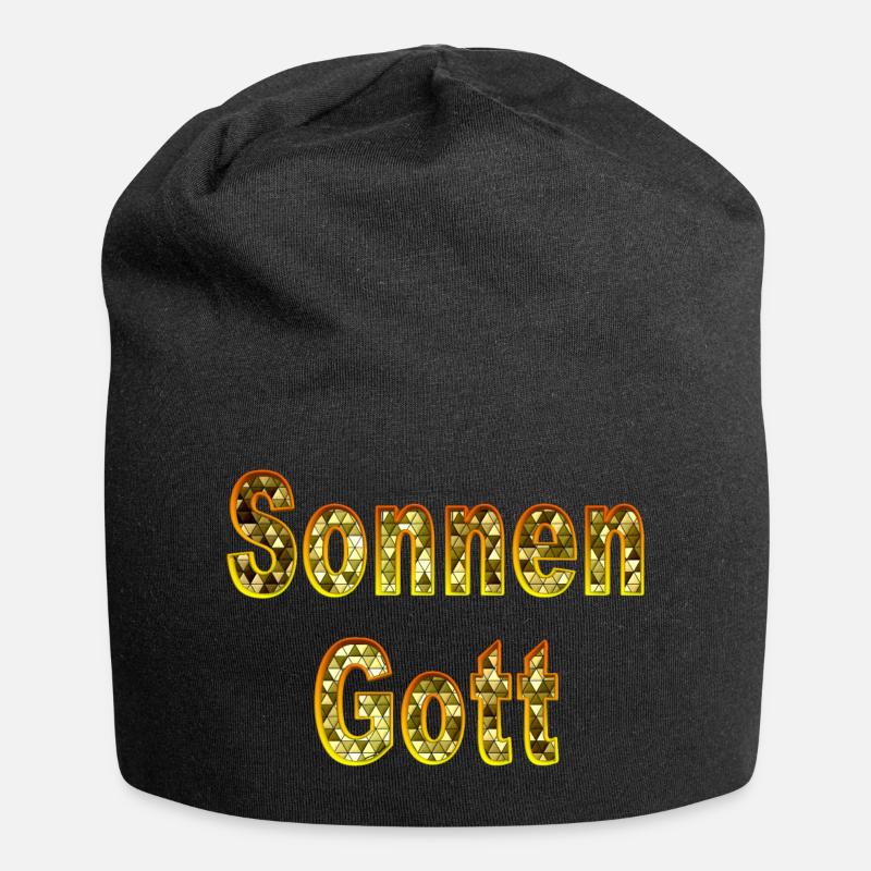 Dieu du soleil 2 - Bonnet en jersey - noir