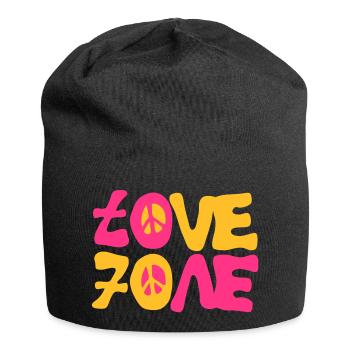 lieben Friedens siebziger 70 - Jersey-Beanie - Schwarz - Vorne