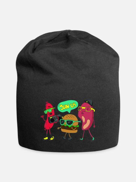 Join us for a barbecue party - Jersey-Beanie - Schwarz