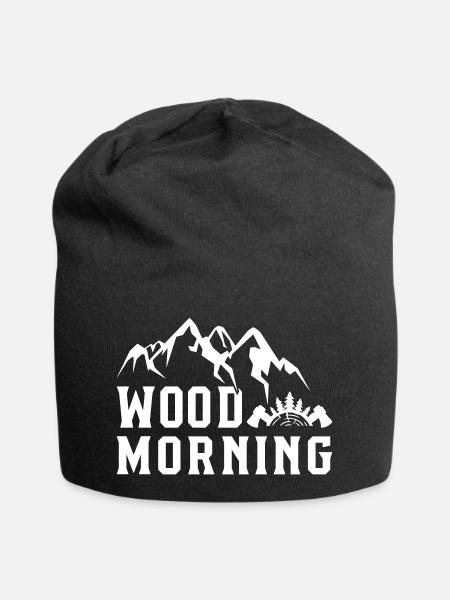 Wood Morning - Jersey-Beanie - Schwarz