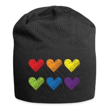 Pride Hearts - Jersey Beanie - black - Front
