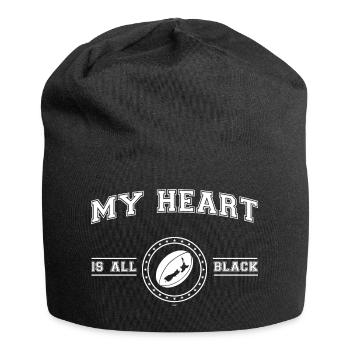 New Zealand My Heart Is All Black - Jersey-Beanie - Schwarz - Vorne