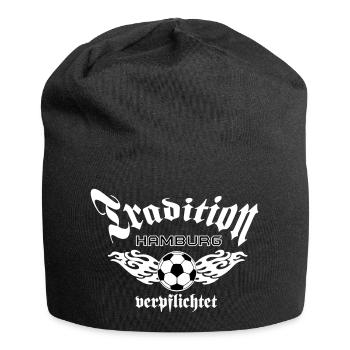 Hamburg , Tradition , Tradition verpflichtet (25) - Jersey-Beanie - Schwarz - Vorne