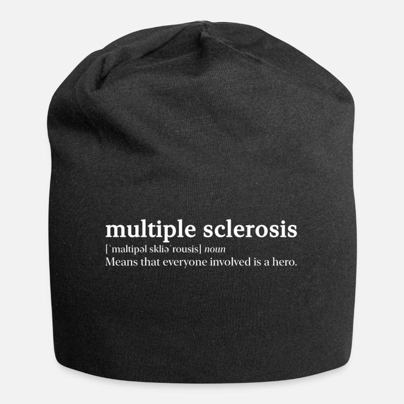 Multiple Sklerose Design - Jersey-Beanie - Schwarz