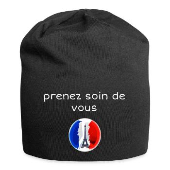 prenez soin de vous - Bonnet en jersey - noir - Devant