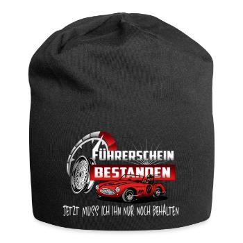 Führerschein Bestanden - Jersey-Beanie - Schwarz - Vorne