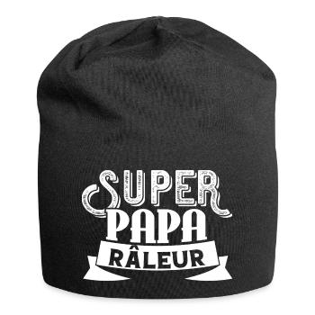 Super papa râleur cadeau homme raleur humour - Bonnet en jersey - noir - Devant