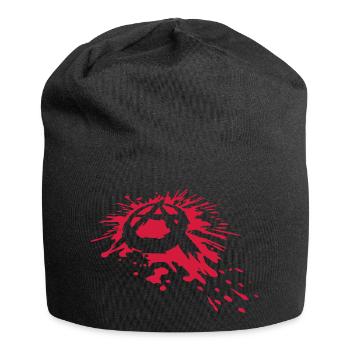 Splash blood anarchy symbol - Jersey Beanie - black - Front