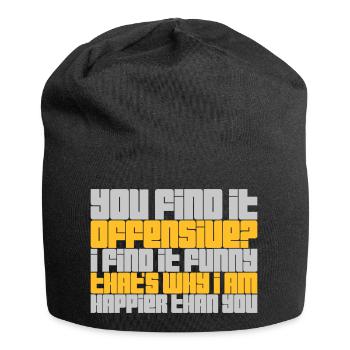 You find it offensive - Jersey-Beanie - Schwarz - Vorne