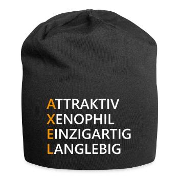 Name Axel Geschenk - Jersey-Beanie - Schwarz - Vorne