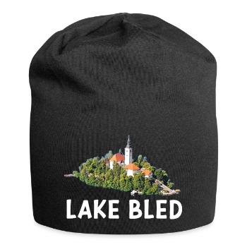 Lake Bled Slovenia - Jersey Beanie - black - Front