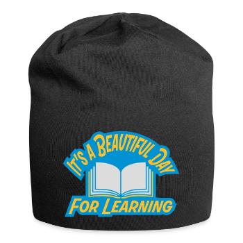 belle journée pour apprendre - Bonnet en jersey - noir - Devant