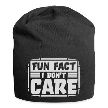 Je me fiche des faits - Bonnet en jersey - noir - Devant