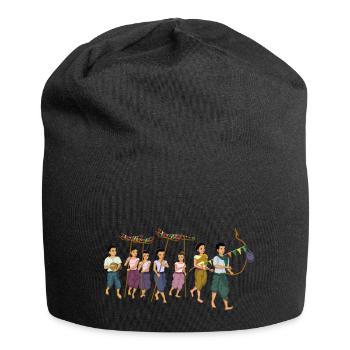 Traditioneller kambodschanischer Trabtanz - Jersey-Beanie - Schwarz - Vorne