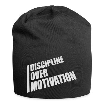 Citation de discipline sur la motivation - Bonnet en jersey - noir - Devant