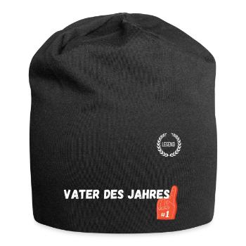 Vater des Jahres - Jersey-Beanie - Schwarz - Vorne