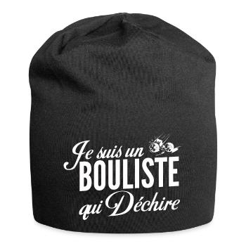 je suis un bouliste qui déchire - Bonnet en jersey - noir - Devant