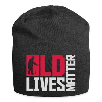 old lives matter quote - Jersey Beanie - charcoal grey - Front