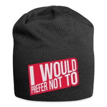 Je préfère ne pas - Bonnet en jersey - noir - Devant