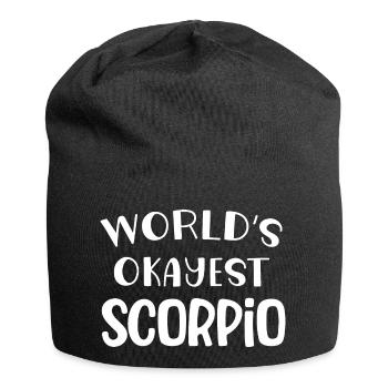 World's okayest scorpio horoscop zodiac sign astro - Bonnet en jersey - noir - Devant