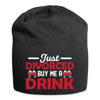 Juste divorcé Achetez-moi un verre Divorcé Divorce - Bonnet en jersey - noir - Devant