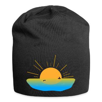Lever du soleil - Bonnet en jersey - noir - Devant