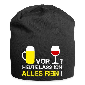 Mallorca BIER VOR WEIN? HEUTE LASS ICH ALLES REIN! - Jersey-Beanie - Schwarz - Vorne