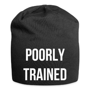 Schlecht ausgebildet englisch - Jersey-Beanie - Schwarz - Vorne
