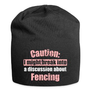 Attention: Je pourrais entrer dans une discussion sur Fe - Bonnet en jersey - noir - Devant